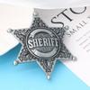 Hexagon Star Sheriff Badge Brooch Cowboy Outfit Accessories Jewelry Gift Wholesale