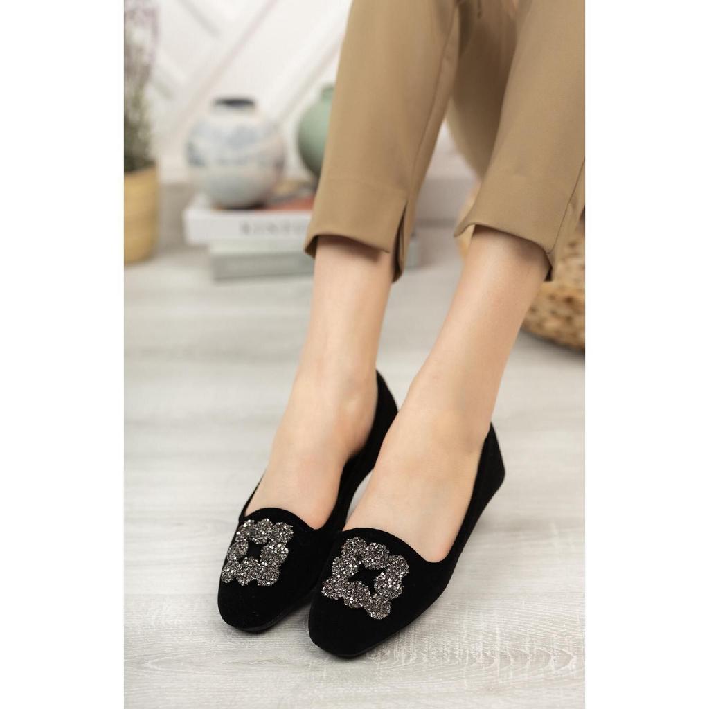 Women's Ball Light Sliding Base Ortopical Suet Mother Mother Shoes Home Flat