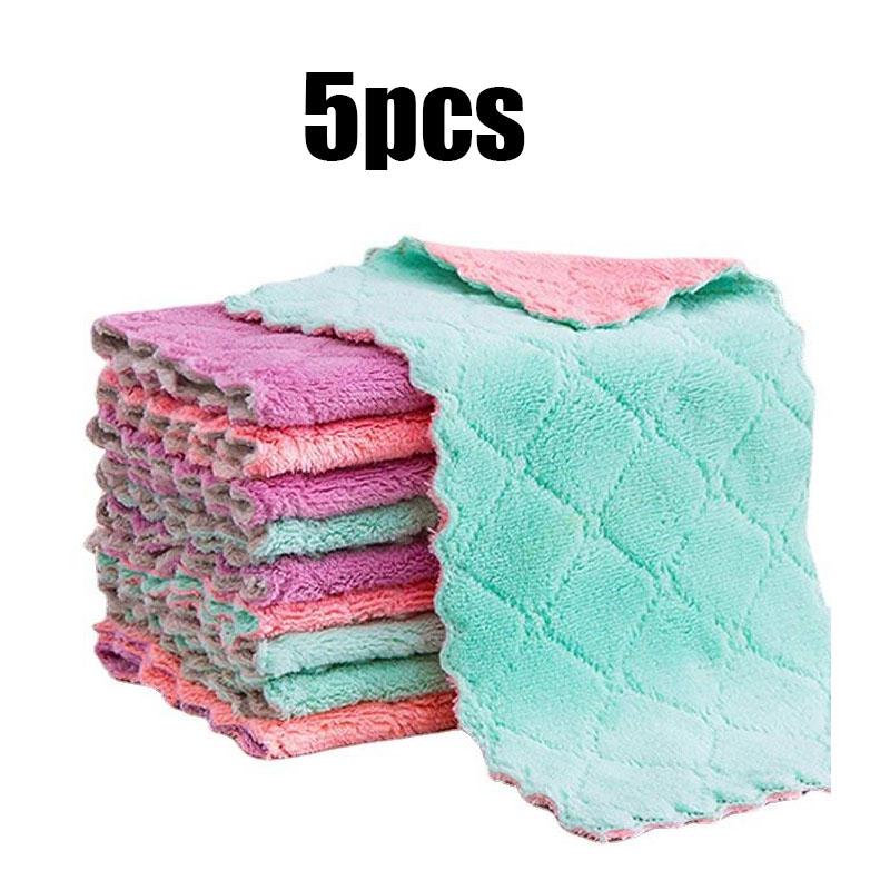 

5/10/20/30PCS Reusable Cleaning Wipes Household Kitchen Cloths Cleaning Cloths Cleaning Tools Microfiber Towel Rolls Dishwasher