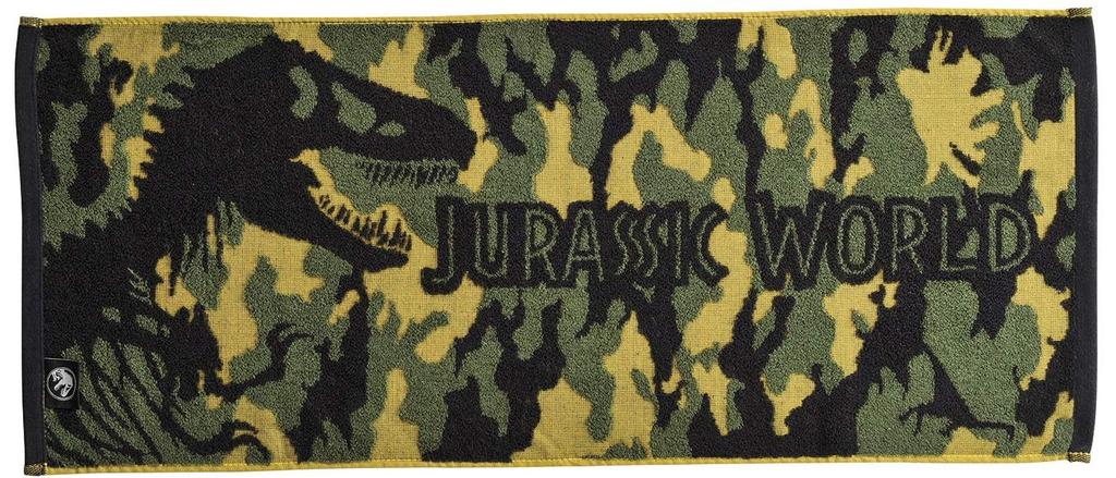 Marushin Jurassic World Face 34 X Jurassic 4985002300 Towel, 80cm, Camouflage, 100% Cotton,