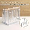VECELO Glass Stand, Holds 6 Glasses, with Silicone Non-Slip Surface, Scandinavian Style, Cup Holder, Cup Dryer, Storage, Drainer, Stylish, Slim, Kitch