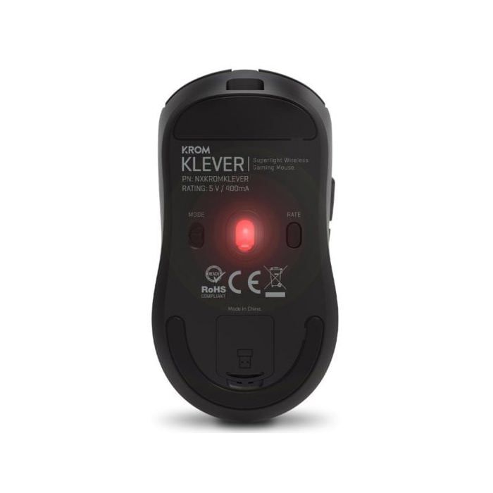Souris De Jeu - KROM - KLEVER Black - Ultra-légère 55g - Capteur Optique 10000 DPI - 6 Boutons