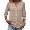 Damen Freizeit T-Shirt Top mit 3/4 Ärmel für den Alltag