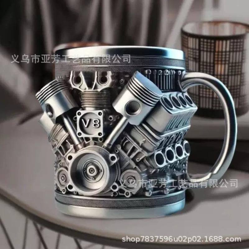 Кружка с изображением двигателя из смолы 200ml