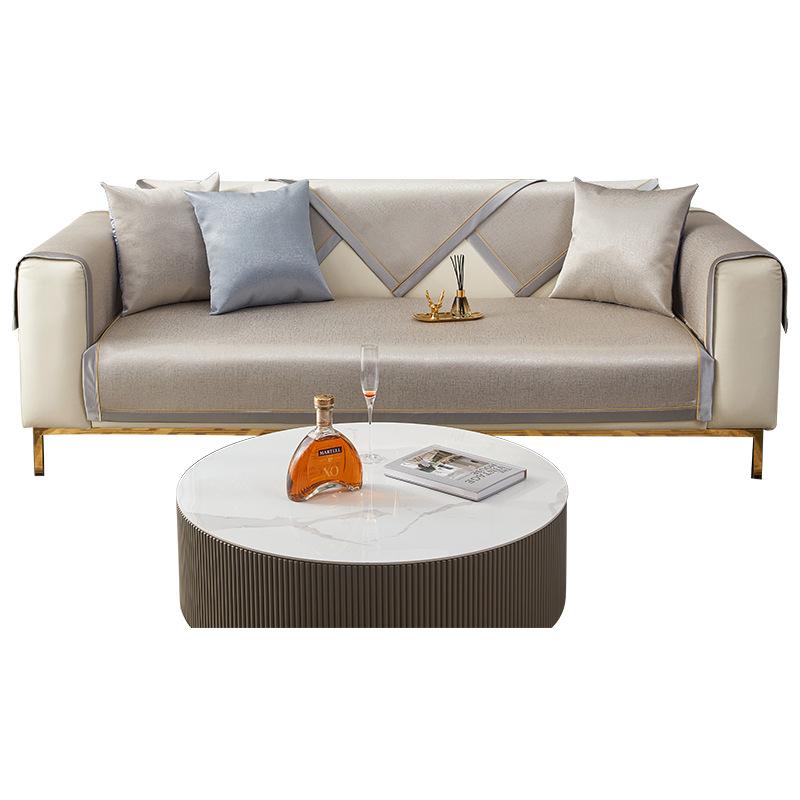 Light Coffee Modern Simple Four-Season Universal Non-Slip Sofa Cushion Cover Cover Towel  New Backrest Seat Cushion Summer