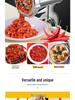 Manuell Multifunktionell Hushållsverktyg: Klyxmaskin, Vitlöks- och Köttkvarn, Korvstoppare, Chili- och Grönsaksskärare