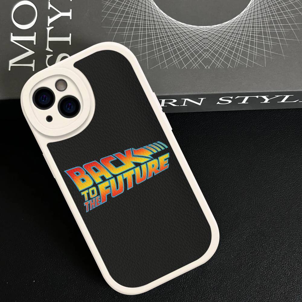 Back To The Future Phone Case For IPhone 16 15 14 13 12 11 Pro Max Plus Leather Cover