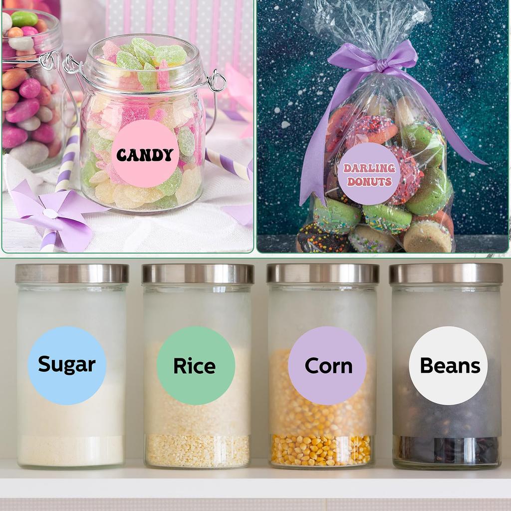 Термонаклейки круглі 2 дюйми, самоклейні, для прямого термодруку, багатоцільові наклейки для принтера для DIY дизайну логотипу, QR-коду, бейджа