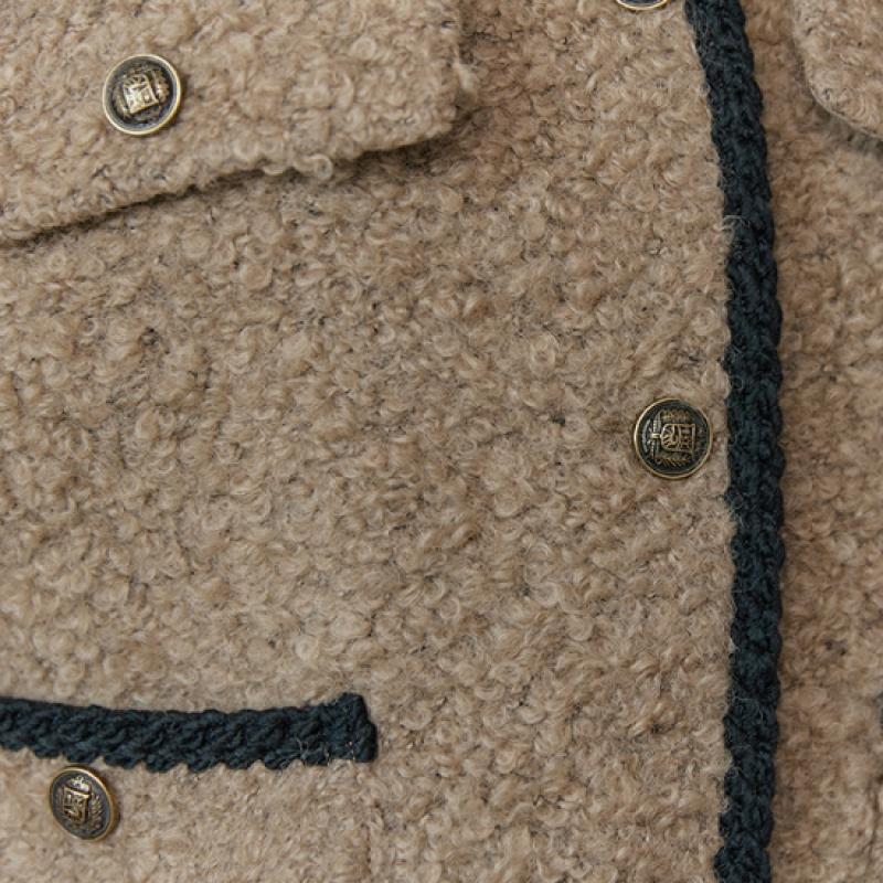 Maxza Black Line Wool Blend Boucle Jacket Zc11qj010on