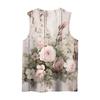 Women's Casual Tunic Tops To Wear With Leggings Sleeveless Summer Printed Shirts Tanks Blouses