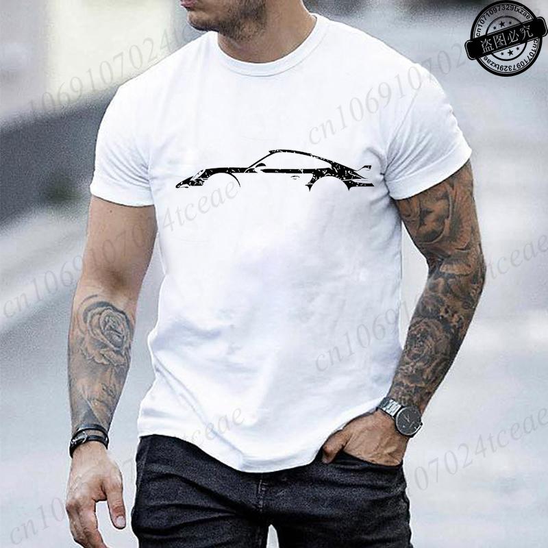 Mens Short Sleeved TShirts Funny Race Car Printed Mens Women Tshirt Round Neck Summer Top Minimalist Style Casual Clothing