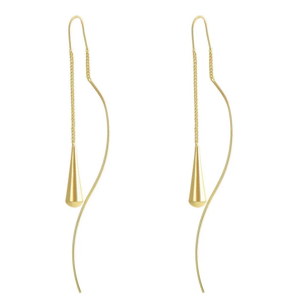 1011 new silver chain fringed ear line femininity Internet celebrity fashion personality exquisite earrings ear jewelry women