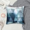 Watercolour Triangles Pillowcase Polyester Cushion Cover Gift Geometric Ink Blue Throw Pillow Case Cover Home Zippered 40X40Cm