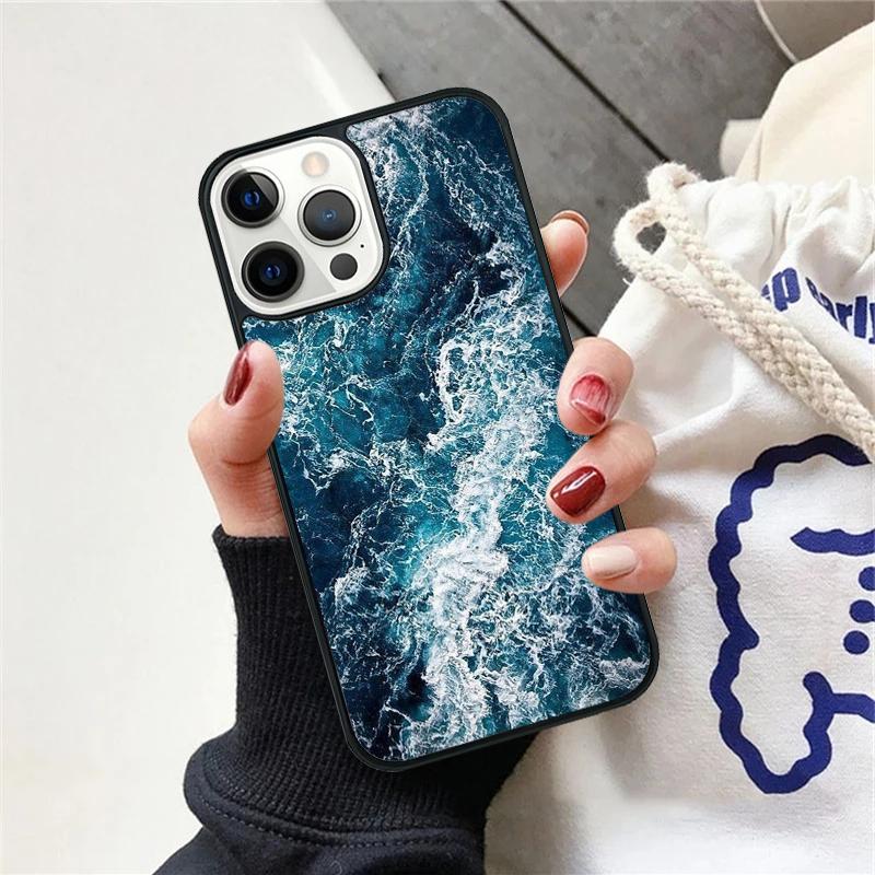 Blue Ocean Waves Sea Phone Case For iPhone 17 Air 15 16 Cover  11 13 14 Pro Max 12 Plus Max Fundas