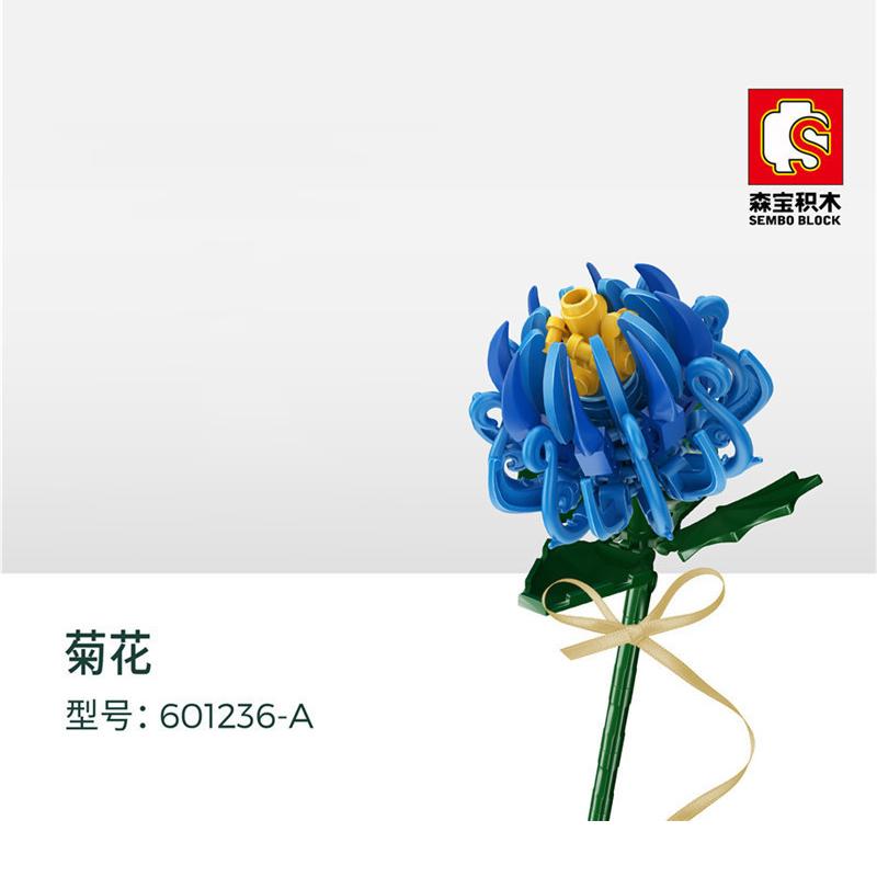 Sembo Blocks MOC Beautiful Flower Bouquet Roses Tulips Model Building Bricks Kids Present Valentine's Day Birthday Girls Gift