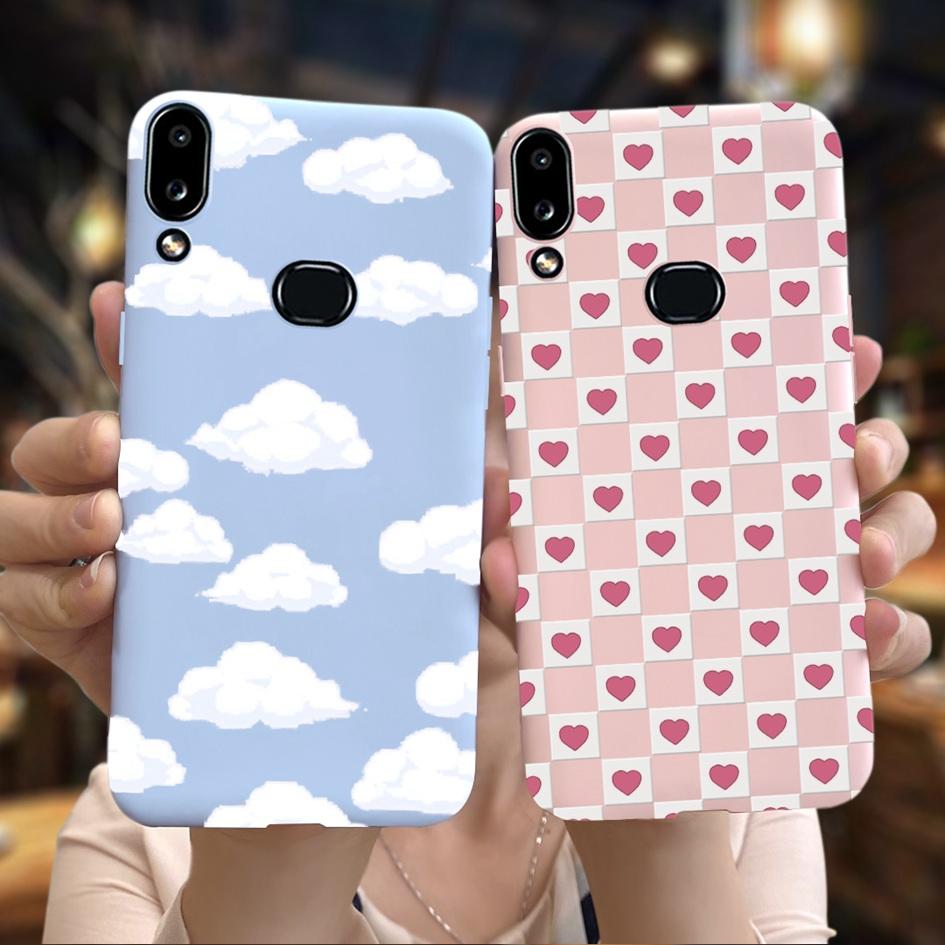 For Phone Case Samsung Galaxy A10s A107 SM-A107F Case Fashion Candy Color Flower Soft Cover For Samsung A10s A 10 S A10 2019 Bag