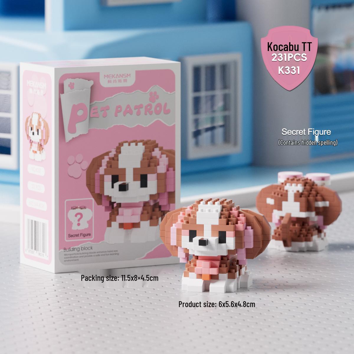 

Милый питомец собака и котенок микро-блоки образовательный набор игрушек, совместимый с Lego