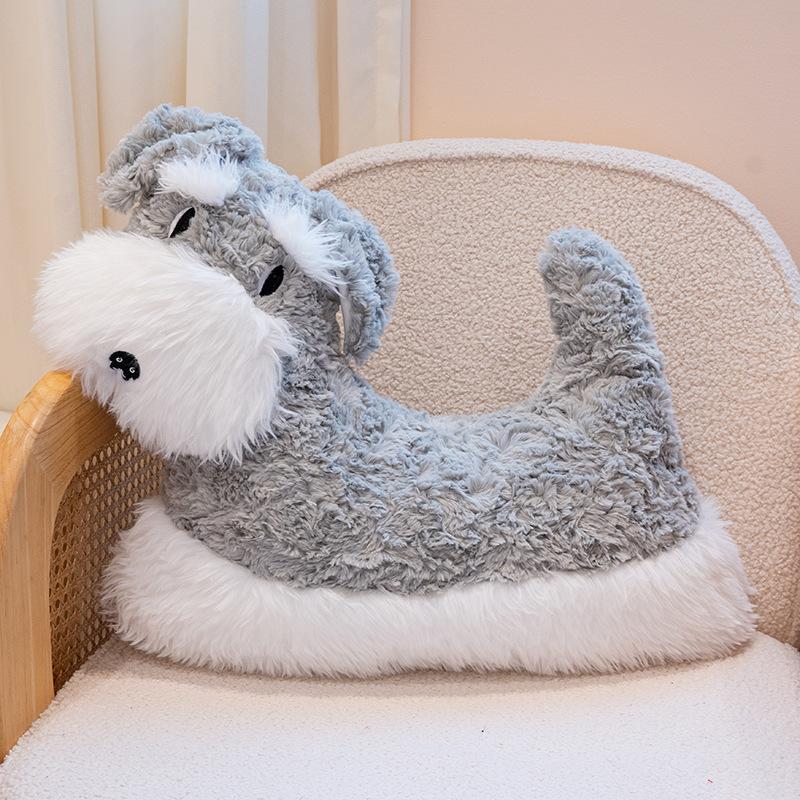 60cm Zoet Dier Pluche Kussen Gevuld Schnauzer Alpaca Konijn Liggend Kussen Rugsteun Woondecoratie Cadeau 60cm