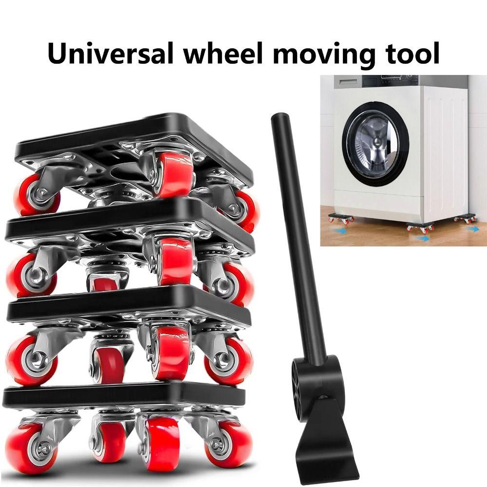 5 Peças Rodas 360° Movimentador Fácil de Móveis Haste Reta/Curva Conjunto de Ferramentas de Movimentação Movimentação de Sofá
