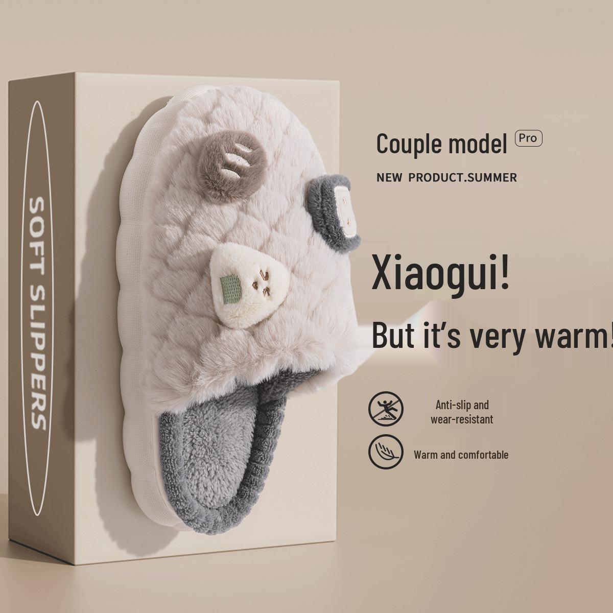 

Jie Liya Kids Antibacterial Cotton Slippers, Winter New Round Heel Indoor Shoes for Girls and Parent-Child Matching. 42-43 (Fits 41-42)