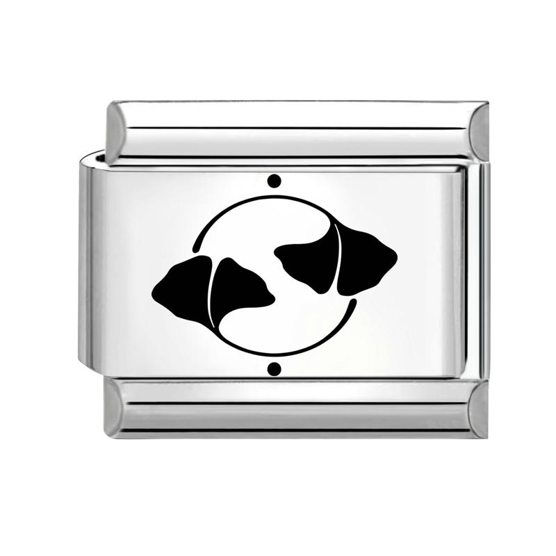Laser Engraving Eyes Star Music Note Flowers Ball Sun Italian Charm Links Fit 9mm Bracelet Stainless Steel Women DIY Making Gift