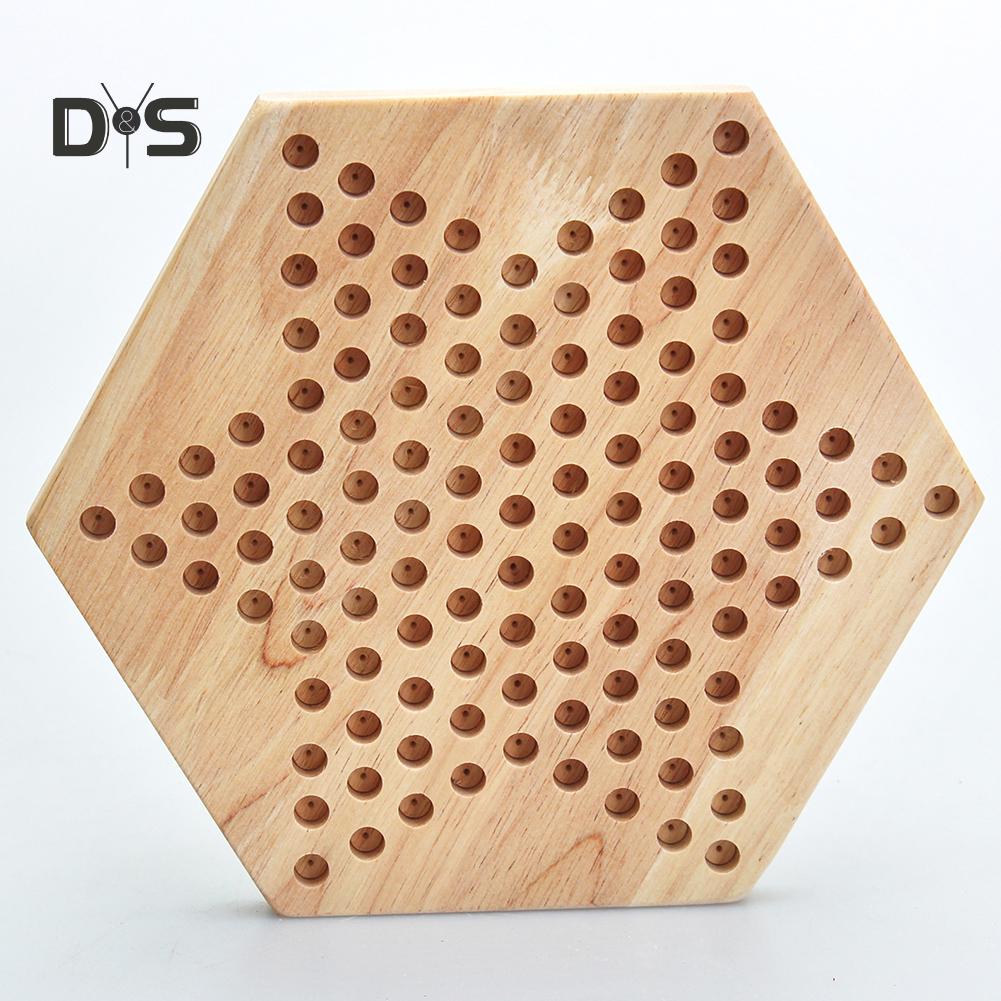 Wood Chinese Checkers Jumping Chess Board Game Children Kids Developmental Toy