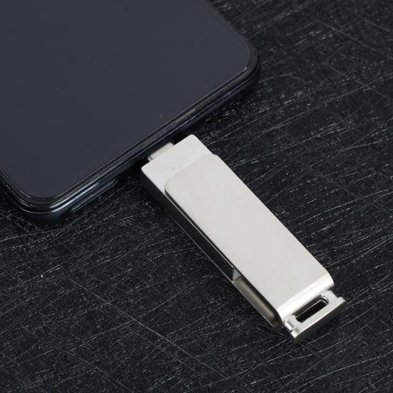 512 GB 2 em 1 OTG USB Flash Drive USB 2 USB-C Thumb Drive Metal USB Disk Flash Stick