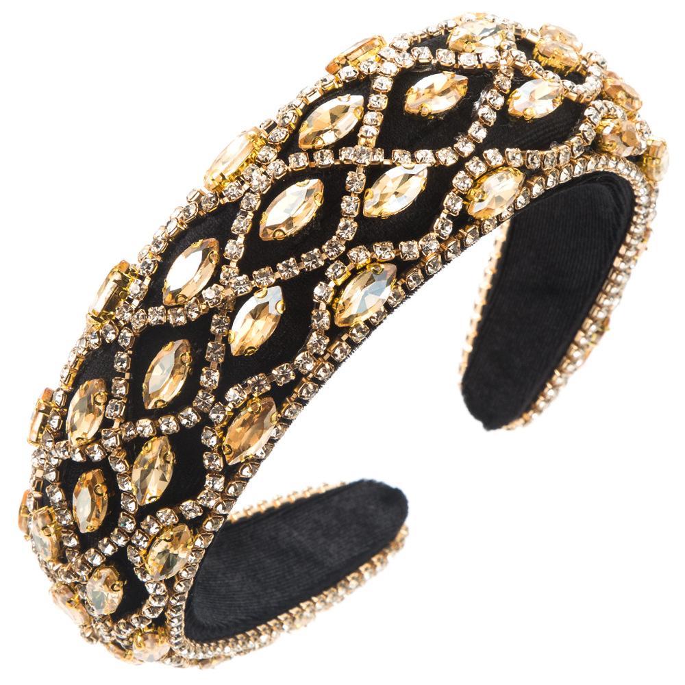 Ins Fashion Gold/Silver Pearl Hair Band Luxury Baroque Rhinestone Headband Girls Sweet Headwear Hair Accessories