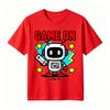 Unisexs Pure Cotton TShirt Game On Level 42 Letter Graphic Short Sleeve Retro Gamer Casual Streetwear Tops