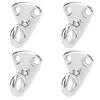 4PCS Fender Hook Stainless Steel Marine Ring Hook with 8 Screws for Tying Ropes and Hanging Clothing