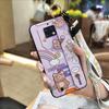Shockproof Soft case Phone Case For Oukitel WP6 Kickstand Wristband Dirt-resistant Lanyard Silicone Ring Cute Cartoon
