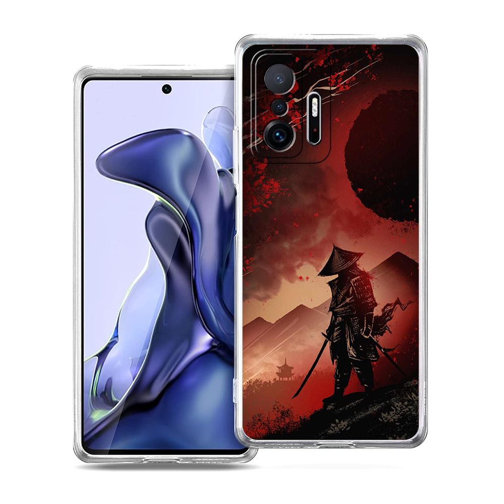 Japanese Bushido Samurai Phone Case For Xiaomi 14 13 12 Lite Mi 11 11X 13T 12T 11T For Poco X5 X4 X3 NFC F5 F4 M4 Pro 5G Cover