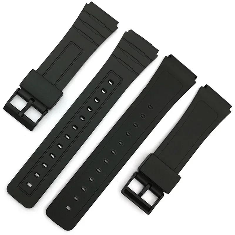 12/14/16/18/20/22mm Silicone Rubber Strap for Casio W800H A158/168 AE1200/1300 Watchband for SGW400 F91W F84 F105/108 Bracelet