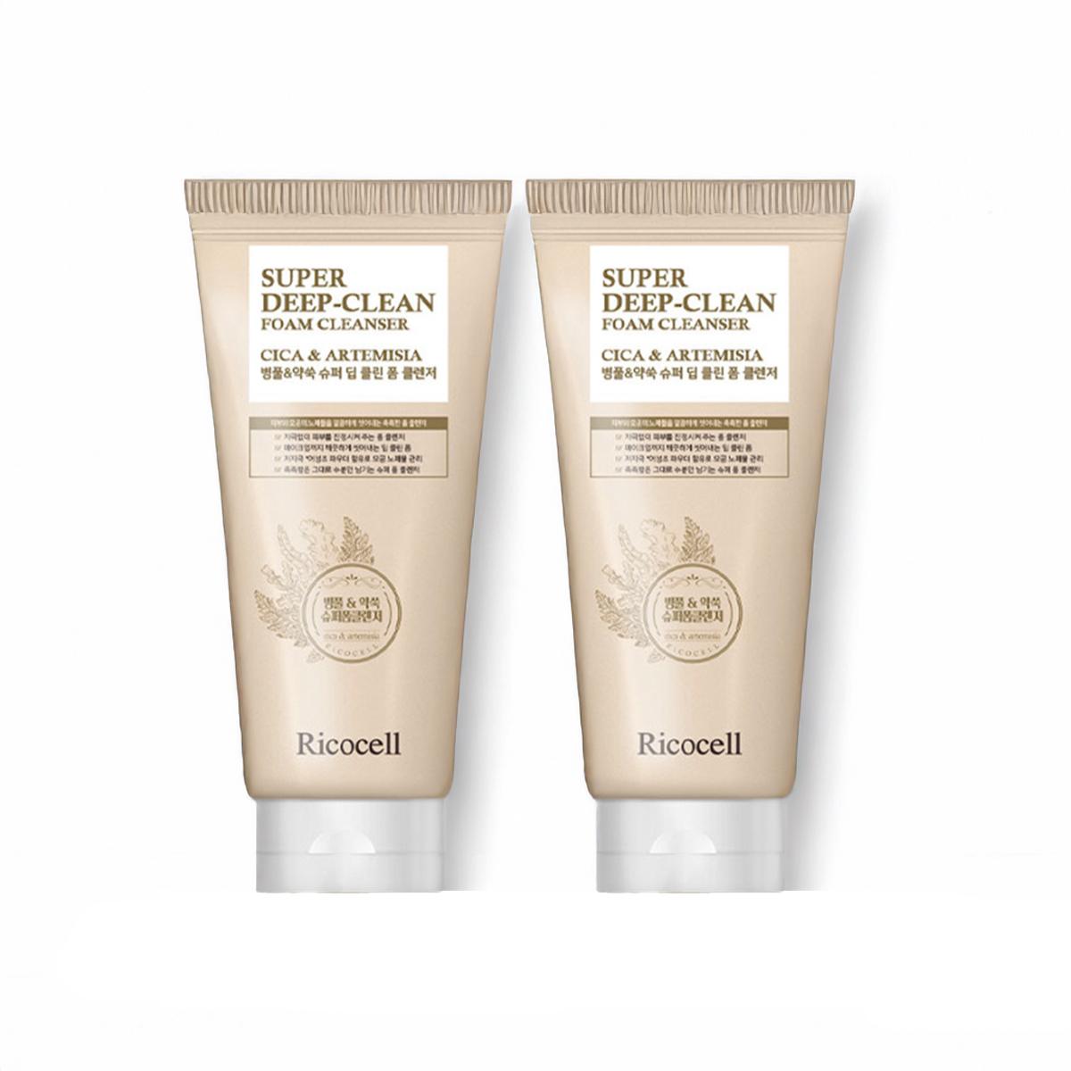 

RIOCELL [1+1] Суперглубоко очищающая пенка для умывания с центеллой и полынью 120ml+120ml