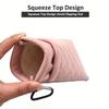 Double Eyeglasses Pouch Large Squeeze Top Microfiber Soft Glasses Case Mobile phone Sunglasses Eyewear Organizer Holder with Hook For Women