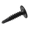 100pcs Sheet Metal Screw Carbon Steel Phillips Head Black Round Head Self Tapping Screws Self-Tapping Screws