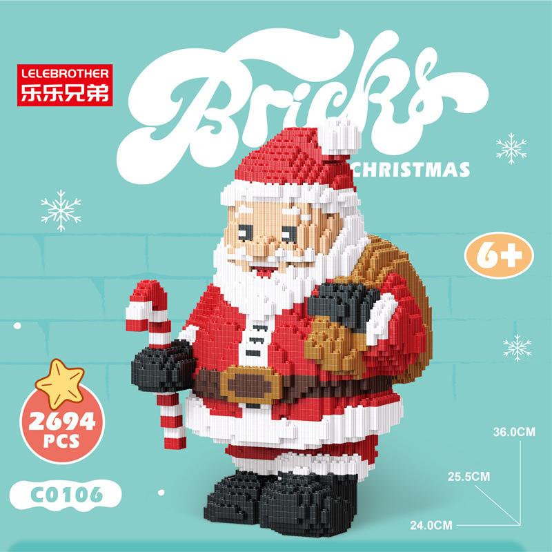 New Christmas Building Set Santa Claus Elk Snowman Christmas Tree Building Blocks Construction Toy for Kids Christmas Gifts