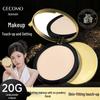 GECOMO Feather-light Soft Gauze Long-lasting Powder Foundation - Large Capacity Concealing, Touch-up, Setting, Brightening Loose Powder Compact.
