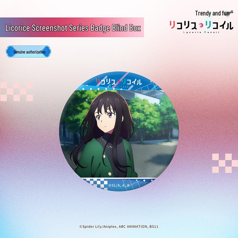 Chao Keyi Riko Riko Screenshot Series Badge Blind Box - Kisaragi Chisato & Inoue Takina 58mm