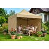 Gazebo da Giardino 3 Pareti 3 X 3M Beige Plonos