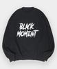 BLACK MOMENT Washable Graphic Rough Logo Knit Pullover T-Shirt [Blue]