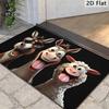 1pc Non-Slip Animal Suitable For, Playroom & Entryway - Machine-Washable with Donkey, Horse & Sheep Patterns, Backing, Low-Pile for /Outdoor Use, Deco