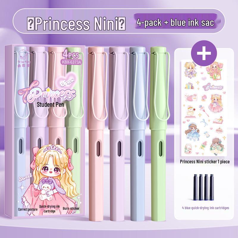 

Перьевая ручка Kaba Bear с термочувствительными стираемыми чернилами для детей, 3 класс, с коррекцией осанки и сменными чернильными картриджами