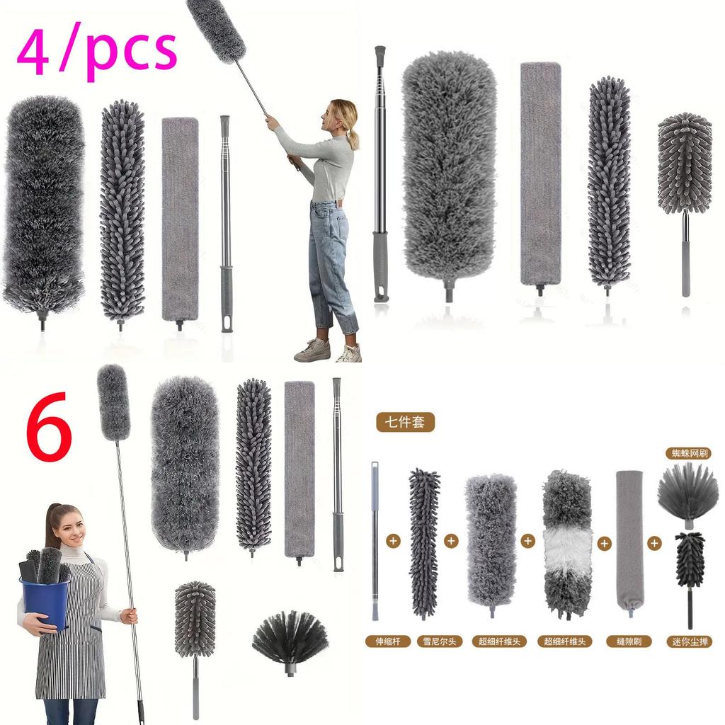 Dusting Feather Duster With Extendable Handle For Household Cleaning And Dust Removal