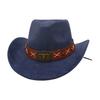 New Western Cowboy Hat Resort Style Performance Stage Jazz Hat Men'S And Women'S Niche Ethnic Style Top Hat