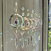 Hanging Crystal Wind Chimes Sun Catcher Fairy Butterflies Stained Glass Sun Catcher Window Drop Bell for Room Garden Decor