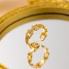 Exquisite super flash zircon ring for girls, light luxury, high-end sense opening adjustable ring, simple real gold electroplating