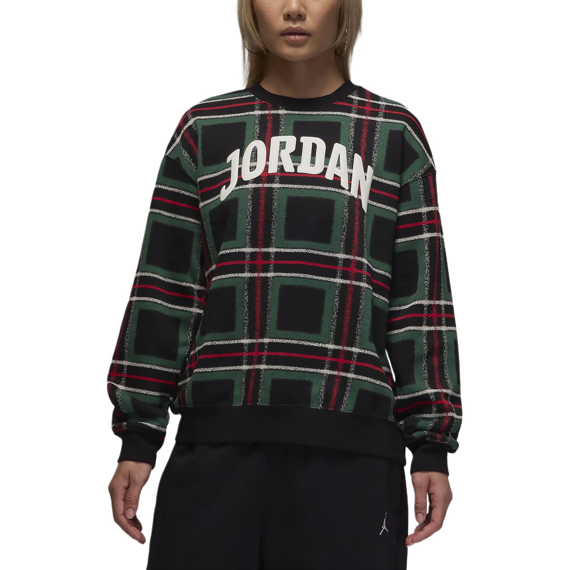 

New JORDAN Brooklyn Fleece Women s Graphic Crew Neck Sweatshirt HM5498-341 XL (16–18)