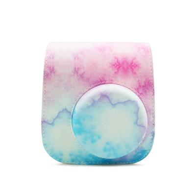 HIYQIN Cheki FUJIFILM Instax Case Cute Camera Bag with Shoulder Strap PU Leather Case, Mini12/11/9/8+/8 (LFC)