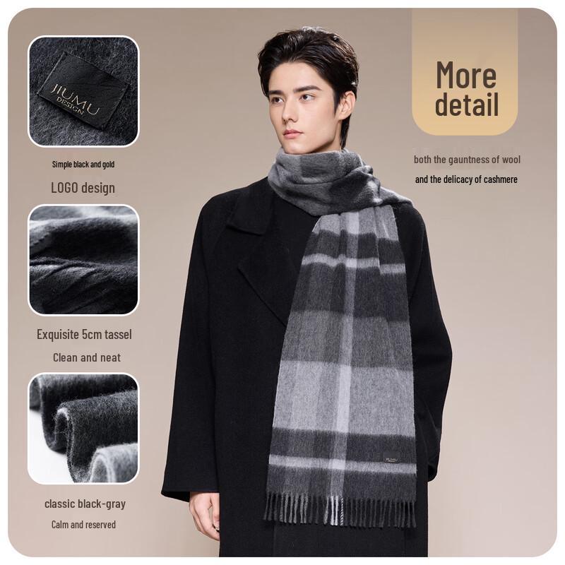 JIUMU Men's Autumn/Winter Wool Scarf